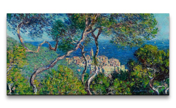 Remaster 120x60cm Claude Monet Impressionismus weltberühmtes Wandbild Bordighera Sommer Meer