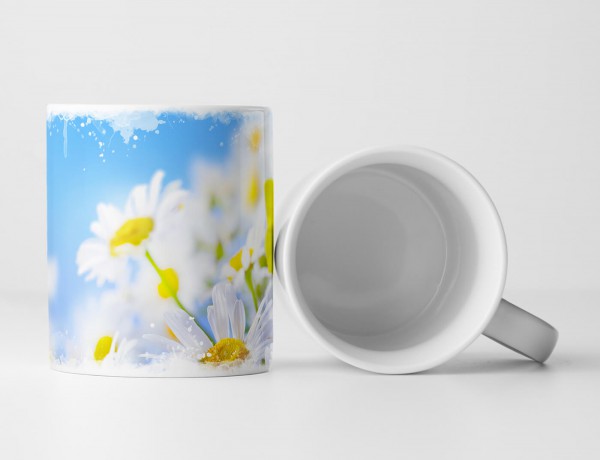 Tasse Geschenk Naturfotografie – Gänseblümchen in der Frühlingssonne