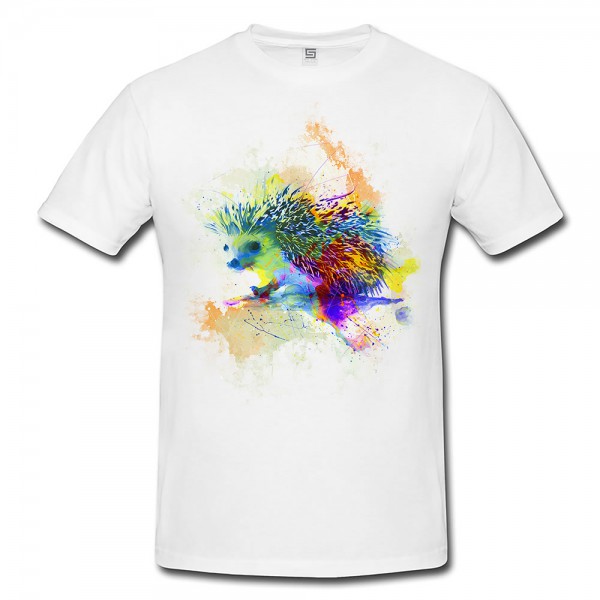 Igel Herren T- Shirt , Stylisch aus Paul Sinus Aquarell Color