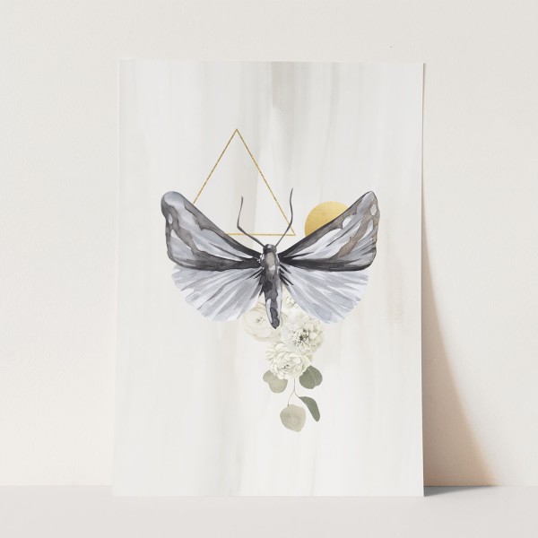 Wandbild Schmetterling exklusives Design goldene Elemente Sonne
