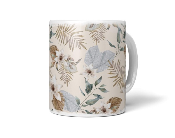 Dekorative Tasse mit schönem Motiv Blumen Blüten Vintage Blumenmuster schönem Design