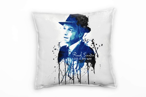 Frank Sinatra Deko Kissen Bezug 40x40cm für Couch Sofa Lounge Zierkissen