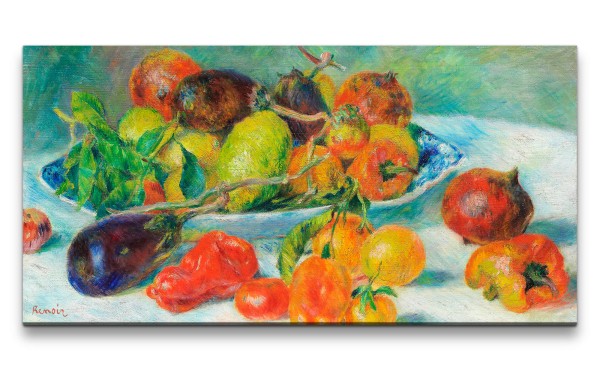 Remaster 120x60cm Pierre-Auguste Renoir weltberühmtes Wandbild Impressionismus Stillleben Gemüse Obs