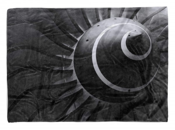 Handtuch Strandhandtuch Saunatuch Kuscheldecke mit Fotomotiv Schwarz Weiß Turbi