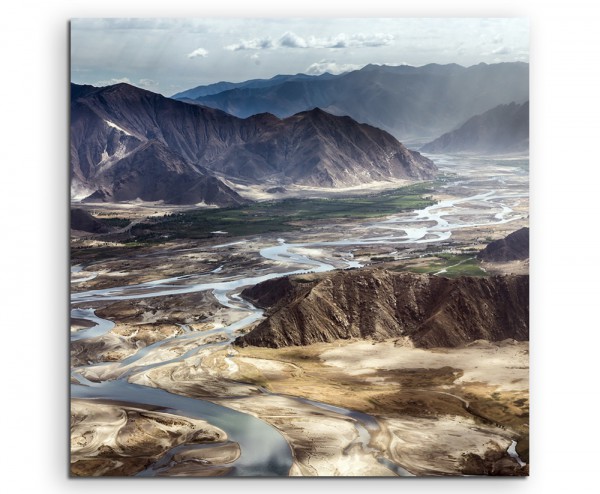 Landschaftsfotografie – Tibetische Berglandschaft auf Leinwand