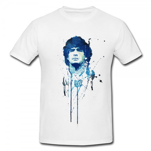 Diego Maradona Premium Herren und Damen T-Shirt Motiv aus Paul Sinus Aquarell