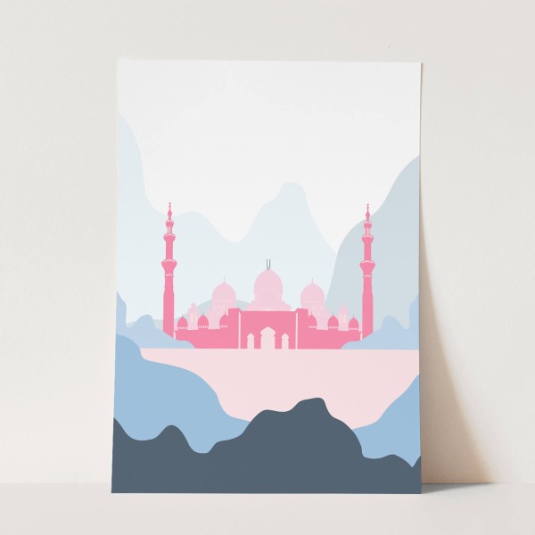 Taj Mahal Illustration Minimal Dekorativ