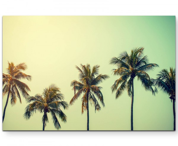 Kokosnuss Palmen  Retro - Leinwandbild