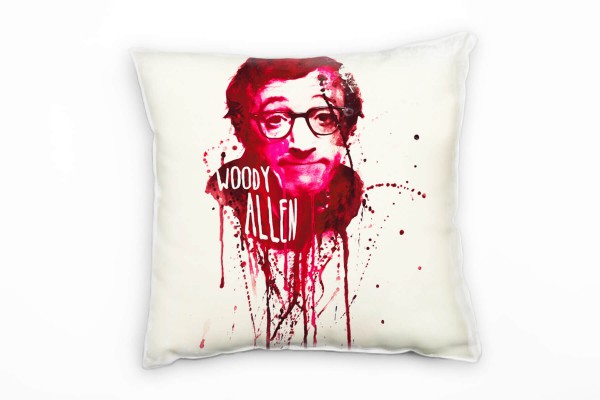Woody Allen Deko Kissen Bezug 40x40cm für Couch Sofa Lounge Zierkissen