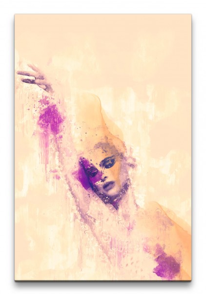 Natalie Portman Black Swan Abstrakt Kunst Ballerina Ballett 60x90cm Leinwandbild