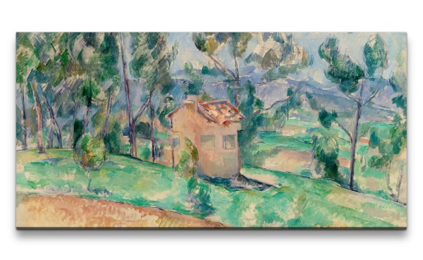 Remaster 120x60cm Paul Cézanne weltberühmtes Wandbild Hunting Cabin in Provence