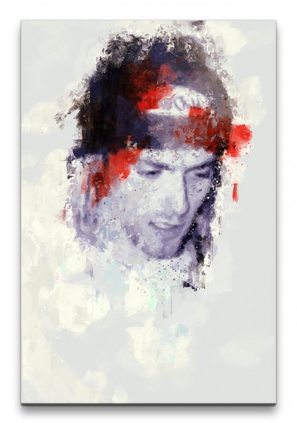 Kurt Cobain Porträt Abstrakt Kunst Musiklegende Club 27 Rockstar 60x90cm Leinwandbild