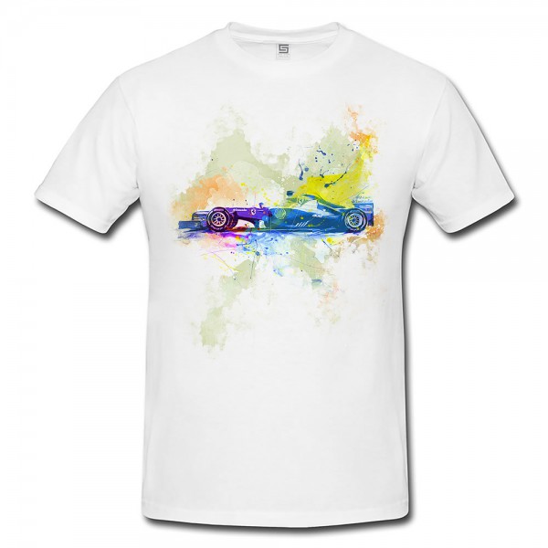 Formel1 Herren T- Shirt , Stylisch aus Paul Sinus Aquarell Color
