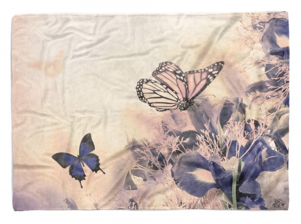 Handtuch Strandhandtuch Saunatuch Kuscheldecke mit Fotomotiv Sommer Schmetterli