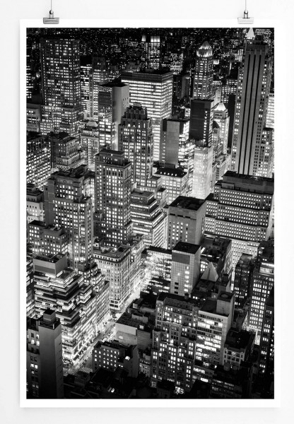 60x90cm Poster Urbane Fotografie  New York vom Empire State Building