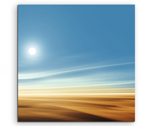 Illustration – Surreale Wüstenlandschaft mit Himmel auf Leinwand