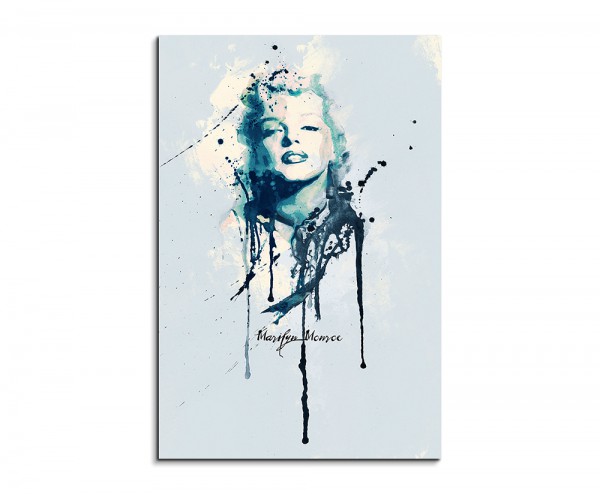 Monroe 90x60cm Aquarell Art Wandbild auf Leinwand fertig gerahmt Original Sinus Art