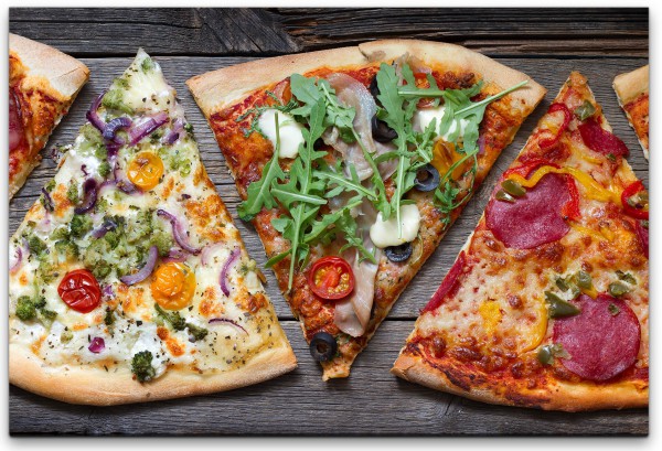 Pizza Stücke Wandbild in verschiedenen Größen