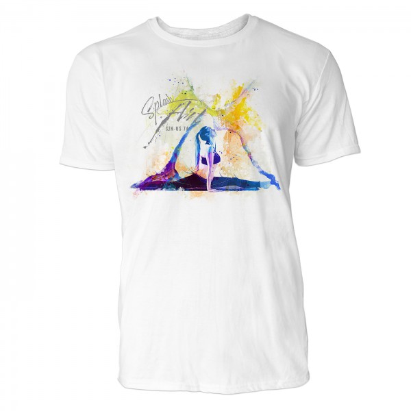 Yoga Spagat Sinus Art ® T-Shirt Crewneck Tee with Frontartwork