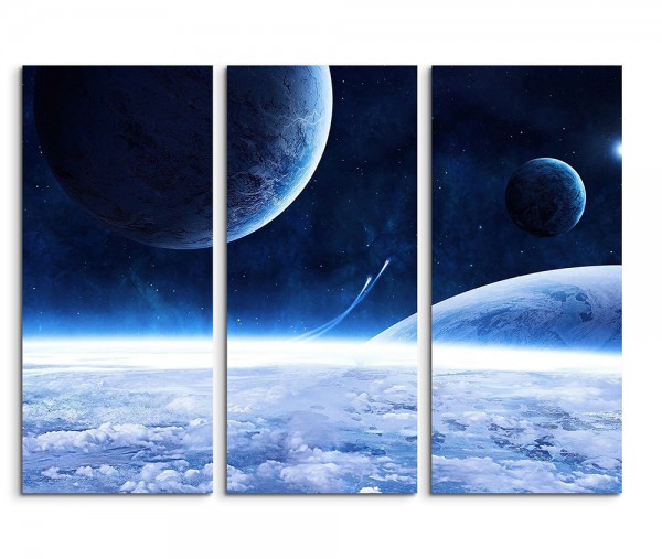 Blue Space Fantasy Art 3x90x40cm