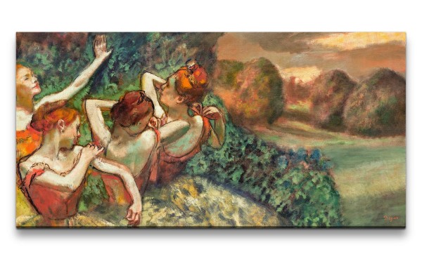 Remaster 120x60cm Edgar Degas weltberühmtes Wandbild Four Dancers zeitlose Kunst