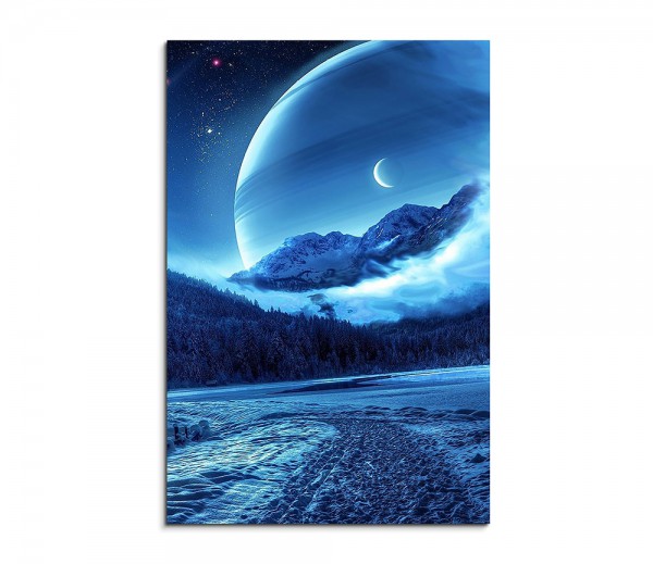 Ice Cold Planets Fantasy Art 90x60cm