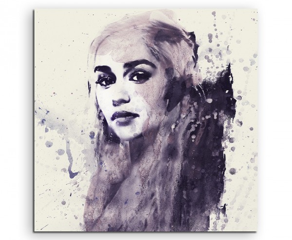 Daenerys Targarye 60x60cm Aquarell Art Leinwandbild