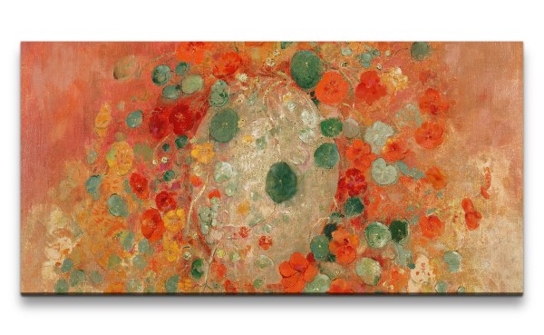 Remaster 120x60cm Odilon Redon berühmtes Gemälde Kapuzinerkresse Farbenfroh Zeitlos