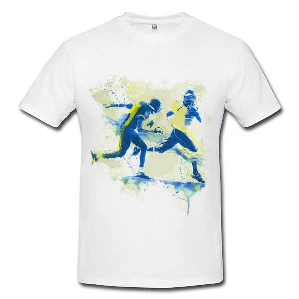 American Football III Premium Herren und Damen T-Shirt Motiv aus Paul Sinus Aquarell