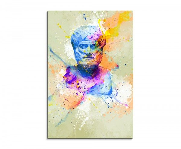 Aristoteles 90x60cm Aquarell Art Leinwandbild