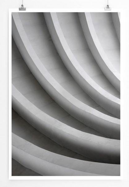 60x90cm Poster Künstlerische Fotografie  Moderne weiße Strukturen