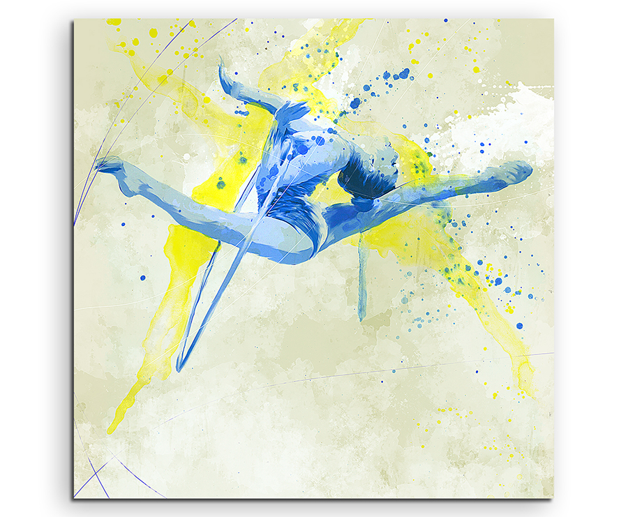 MTB DH 90x60cm Wandbild SPORTBILD Aquarell Art tolle Farben von Paul Sinus