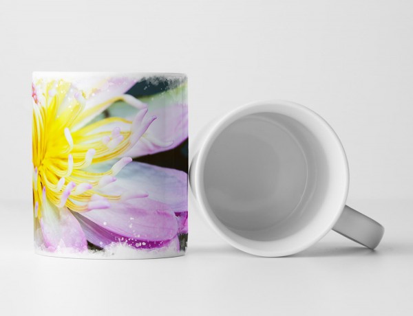 Tasse Geschenk Naturfotografie – Pinke Lotusblume