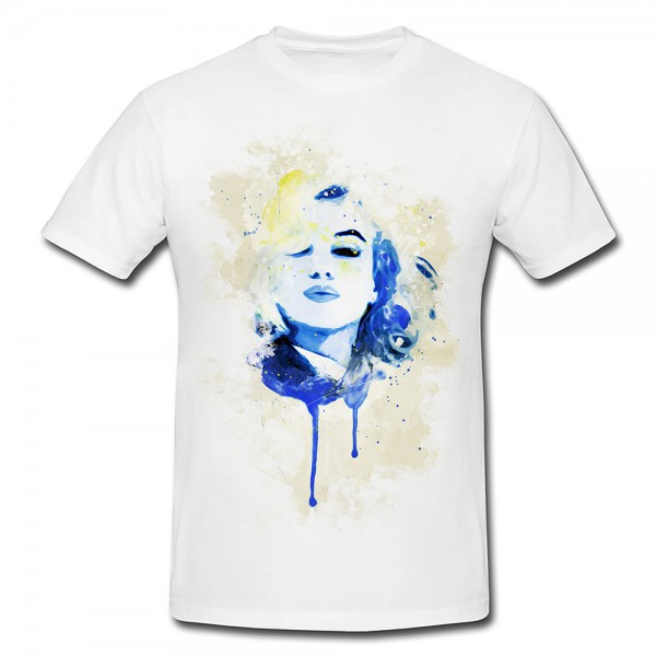 Marilyn Monroe IV Premium Herren und Damen T-Shirt Motiv aus Paul Sinus Aquarell