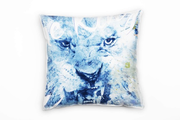 Lion King Deko Kissen Bezug 40x40cm für Couch Sofa Lounge Zierkissen