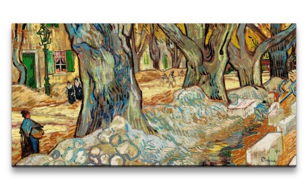 Remaster 120x60cm Vincent Van Gogh Impressionismus Weltberühmtes Gemälde Dorfleben zeitlose Kunst