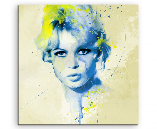 Brigitte Bardot IX Aqua 60x60cm Wandbild Aquarell Art