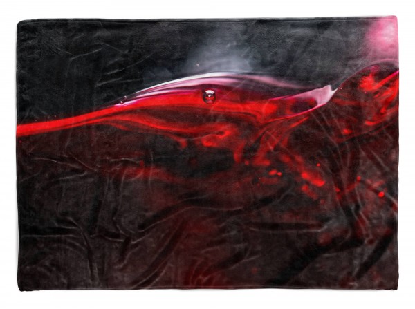 Handtuch Strandhandtuch Saunatuch Kuscheldecke mit Fotomotiv rotes Wasser Kunst
