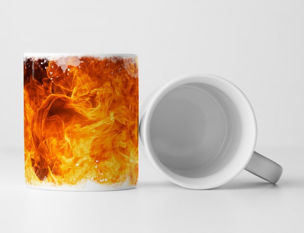 Tasse Geschenk Künstlerische Fotografie – Flammendes Feuer