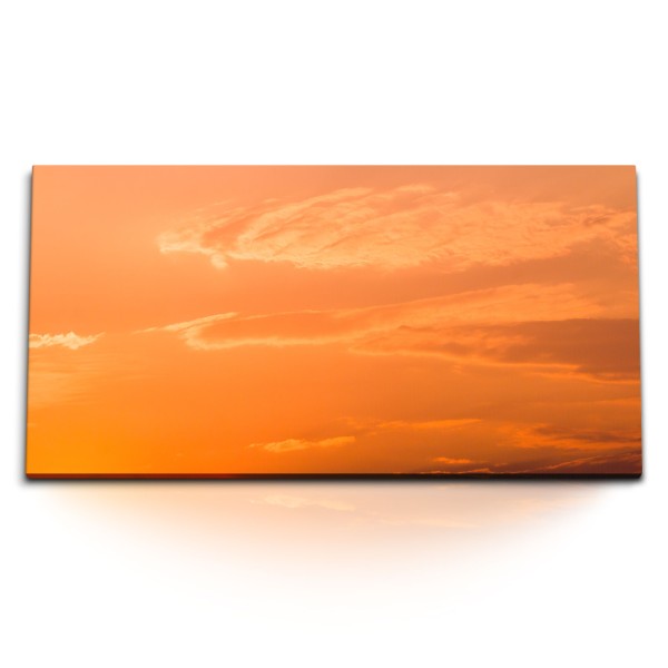 Kunstdruck Bilder 120x60cm Roter Himmel Abendrot Sonnenuntergang Abendröte