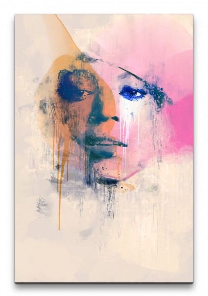 Beyoncé Porträt Abstrakt Kunst Sängerin RMB Einzigartig Farbenfroh 60x90cm Leinwandbild
