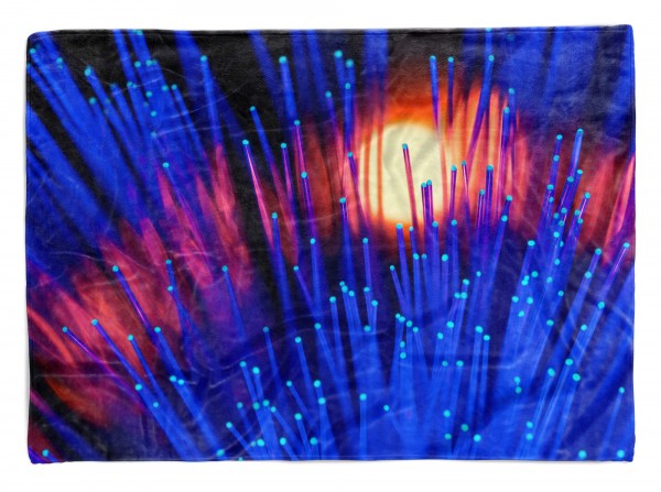 Handtuch Strandhandtuch Saunatuch Kuscheldecke mit Fotomotiv Blau 3d Kunst Auffallend