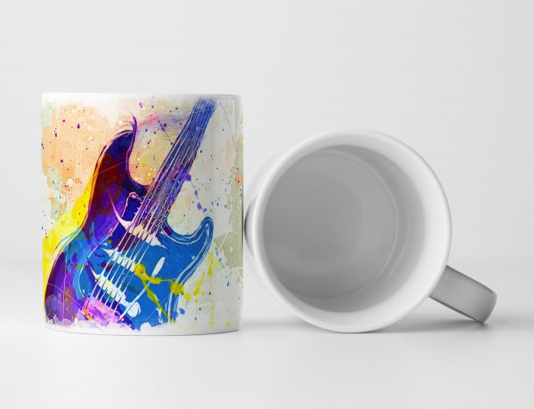 E-Gitarre Tasse als Geschenk, Design Sinus Art