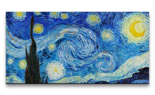 Remaster 120x60cm Vincent Van Gogh's The Starry Night weltberühmtes Gemälde Impressionismus Farbenfr
