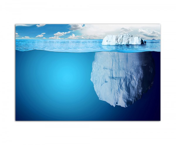 120x80cm Wasser Eisberg Natur Unterwasser