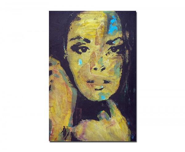 120x80cm Frau Gesicht Portrait Ölmalerei
