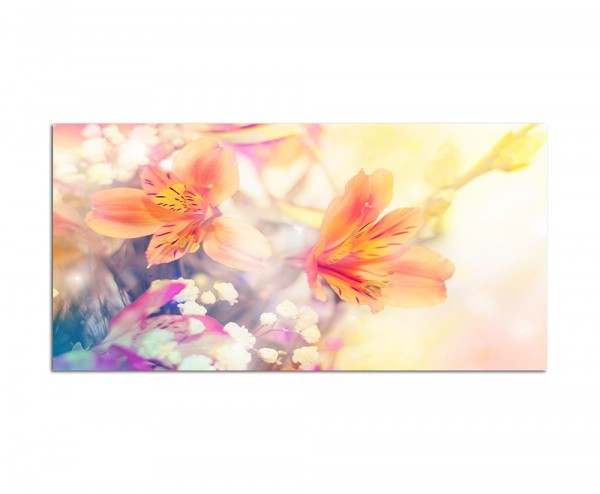 120x80cm Blumen Blüten abstrakt bunt Hintergrund
