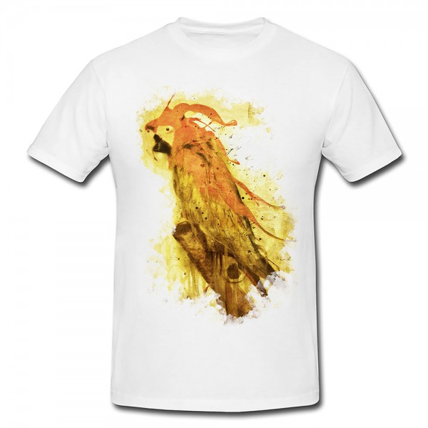 Splash of Parrot Premium Herren und Damen T-Shirt Motiv aus Paul Sinus Aquarell