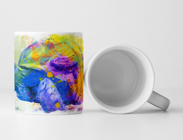 Turtle Tasse als Geschenk, Design Sinus Art