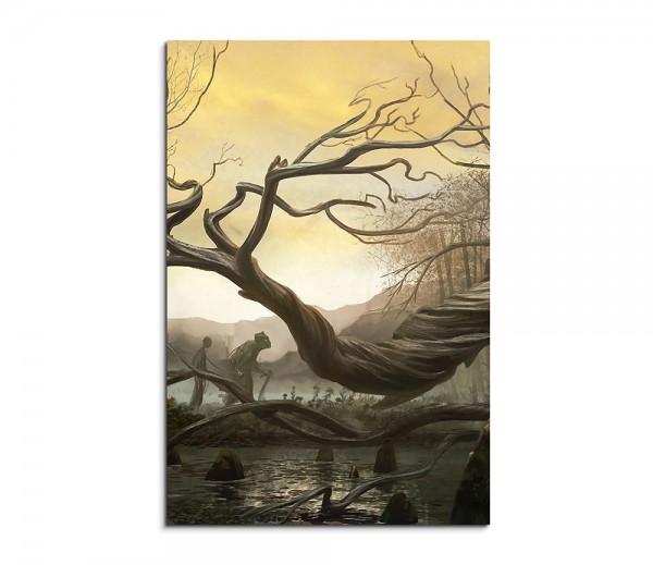 Spooky Swamp Fantasy Art 90x60cm
